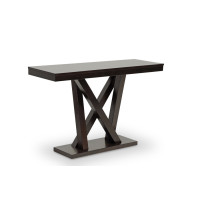 Baxton Studio SA107-Console Table Everdon Modern Sofa Table in Dark Brown